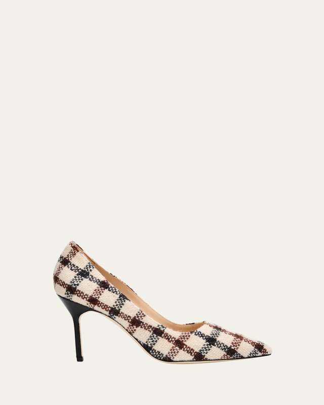 BB Plaid Wool Pumps